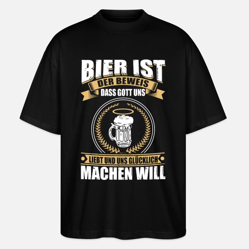 Bier ist der Beweis... - Stanley/Stella Oversized Unisex Bio T-Shirt Blaster 2.0 - Schwarz