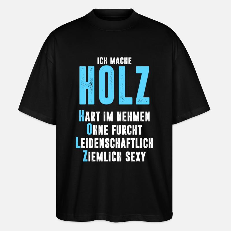 HOLZ - Stanley/Stella Oversized Unisex Bio T-Shirt Blaster 2.0 - Schwarz