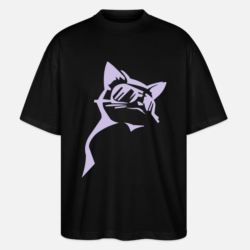 Mode-Katze von Custom - Stanley/Stella Oversized Unisex Bio T-Shirt Blaster 2.0 - Schwarz