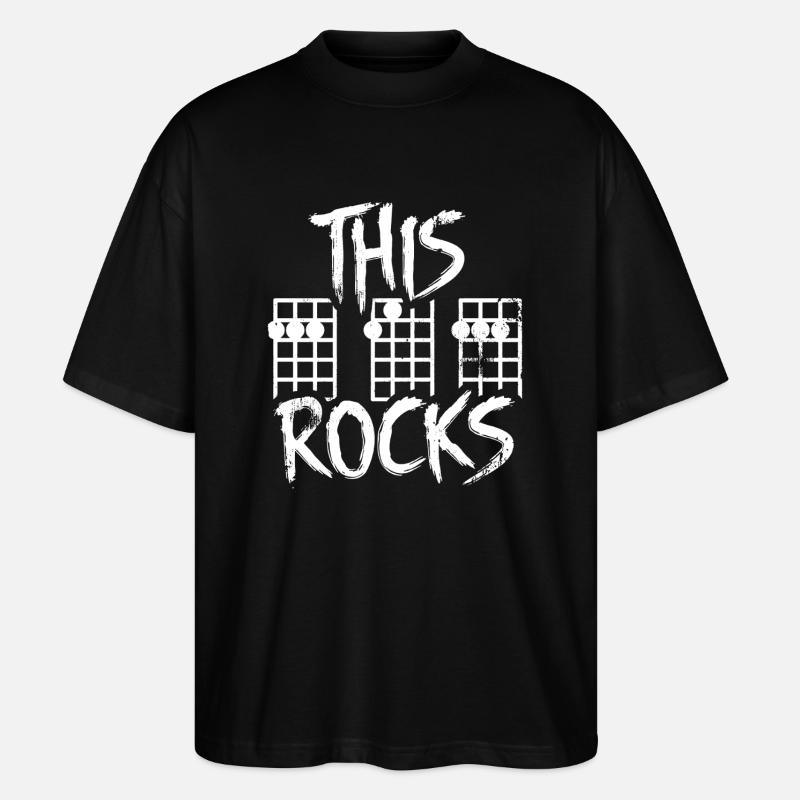 This Guitar Dad Rocks - Stanley/Stella Oversized Unisex Organic T-shirt Blaster 2.0 - black
