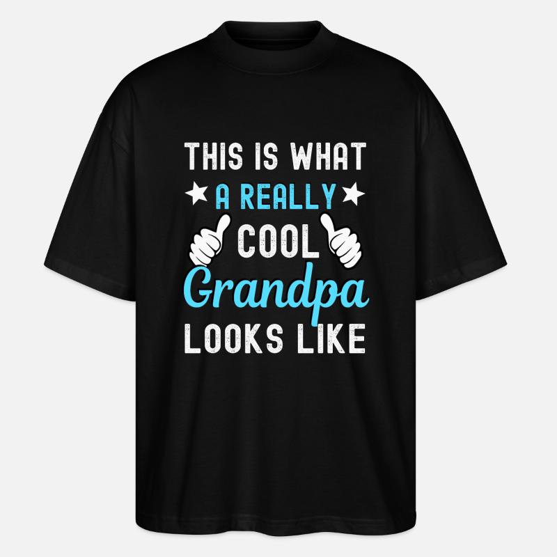 Bedstefar Bedstefar Bedstefar - Stanley/Stella Oversize Unisex Øko T-shirt Blaster 2.0 - sort