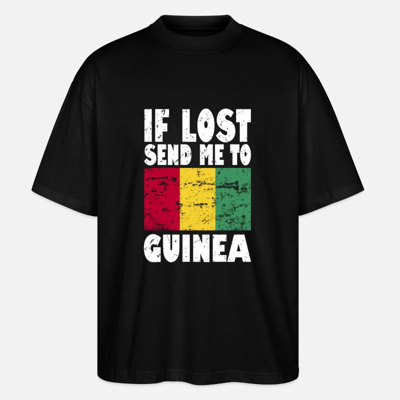 Drapeau de guinée Disant - T-shirt bio Blaster 2.0 coupe oversize Stanley/Stella Unisexe - noir