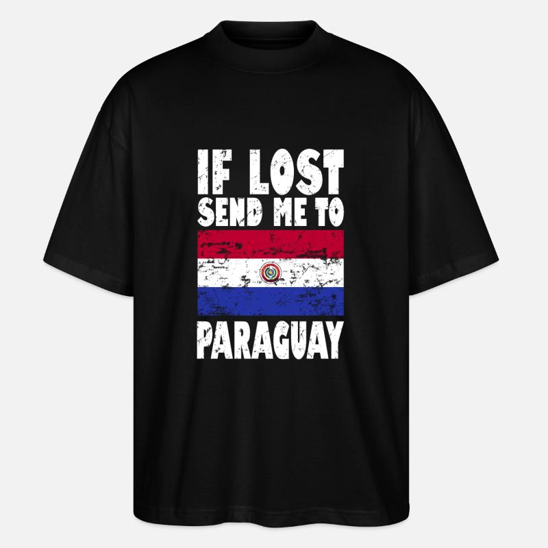 Paraguay Flagge Spruch - Stanley/Stella Oversized Unisex Bio T-Shirt Blaster 2.0 - Schwarz