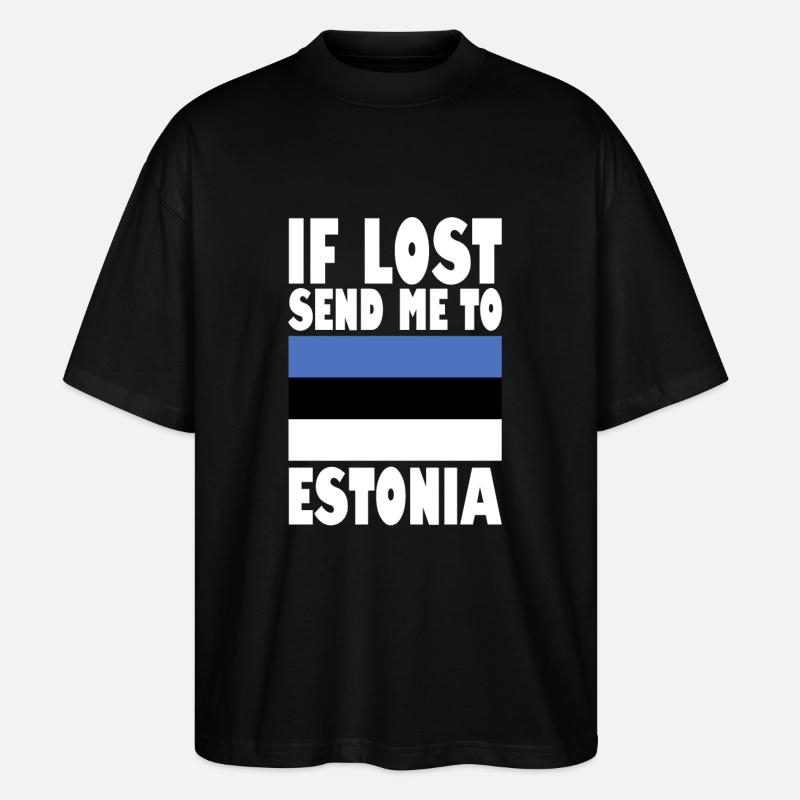 Drapeau de l’Estonie - T-shirt bio Blaster 2.0 coupe oversize Stanley/Stella Unisexe - noir