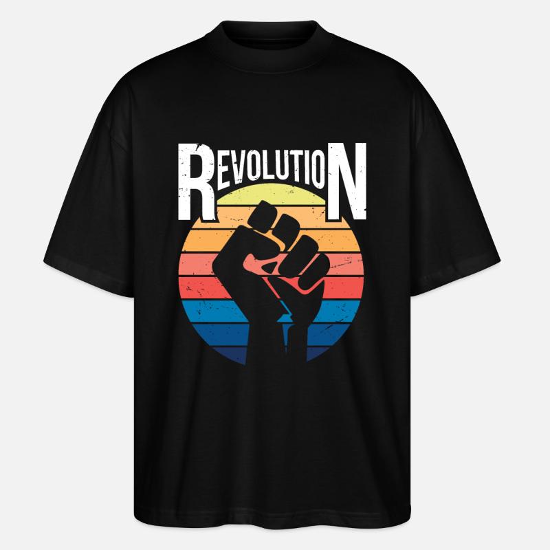 Revolution Retro Faust Geschenk - Stanley/Stella Oversized Unisex Bio T-Shirt Blaster 2.0 - Schwarz