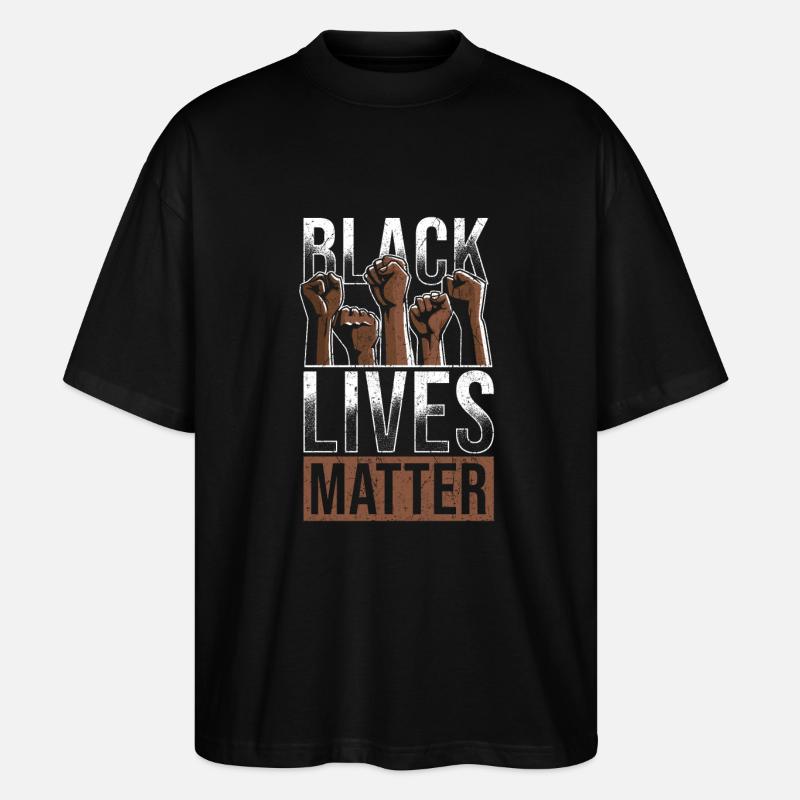 Les vies noires comptent - T-shirt bio Blaster 2.0 coupe oversize Stanley/Stella Unisexe - noir