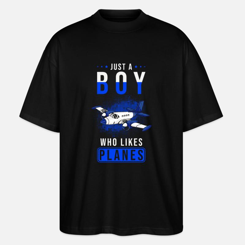 Airplane Pilot Gift - Stanley/Stella Oversized Unisex Organic T-shirt Blaster 2.0 - black