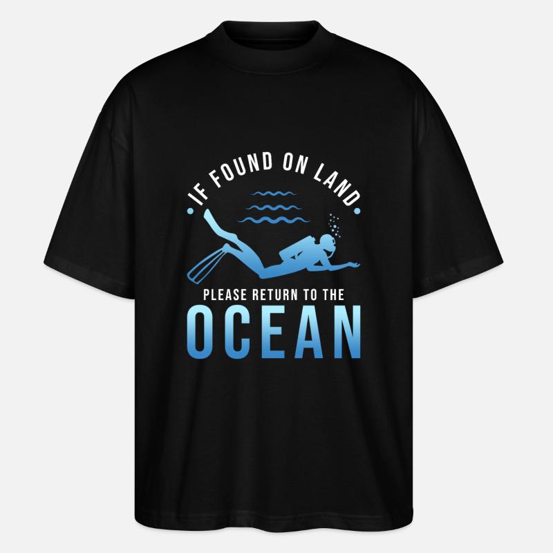 Taucher Geschenk Tauchen Spruch - Stanley/Stella Oversized Unisex Bio T-Shirt Blaster 2.0 - Schwarz