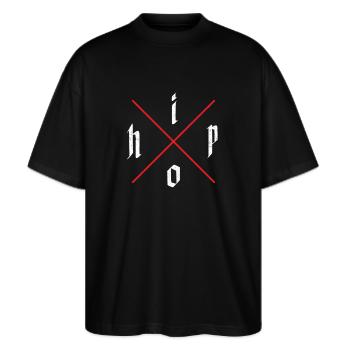 Hip Hop - Stanley/Stella Oversized Unisex Bio T-Shirt Blaster 2.0 - Schwarz - Vorne - Alina (178cm) & Michal (187cm)