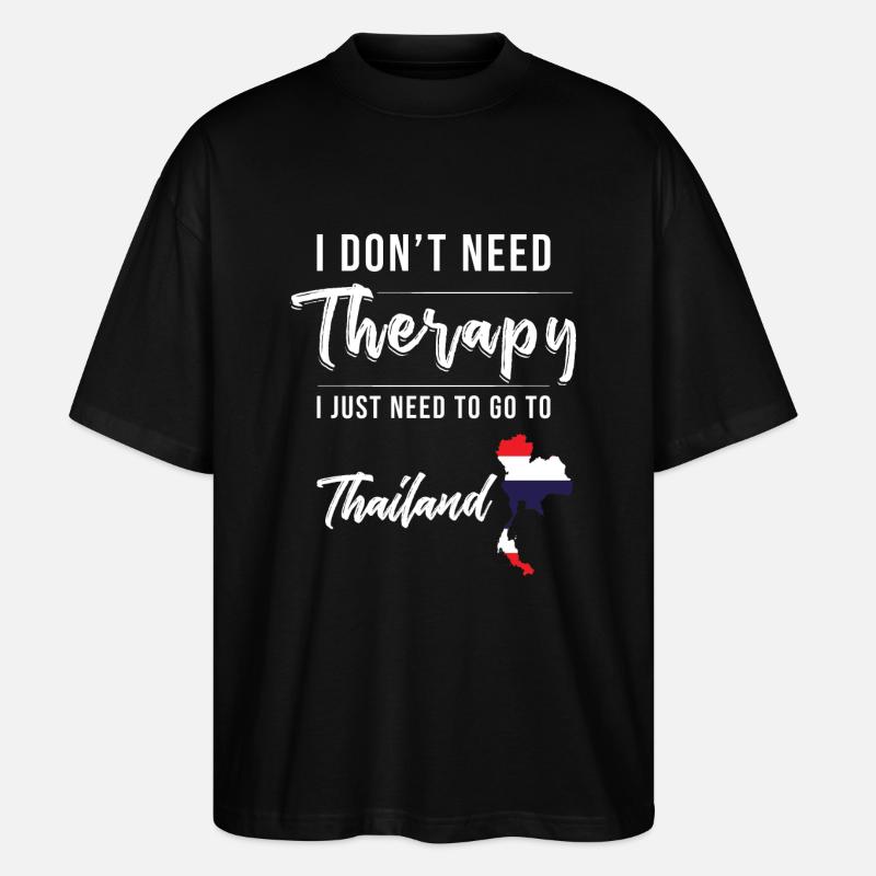 Vacances en Thaïlande disant Thaïlande - T-shirt bio Blaster 2.0 coupe oversize Stanley/Stella Unisexe - noir