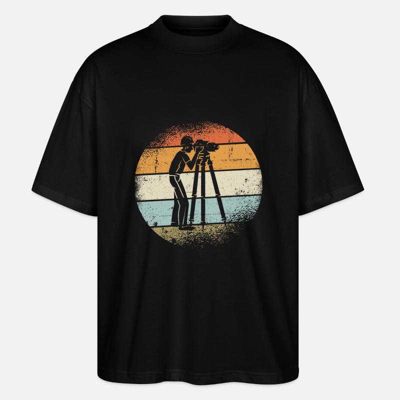 Vermesser Geschenk - Stanley/Stella Oversized Unisex Bio T-Shirt Blaster 2.0 - Schwarz
