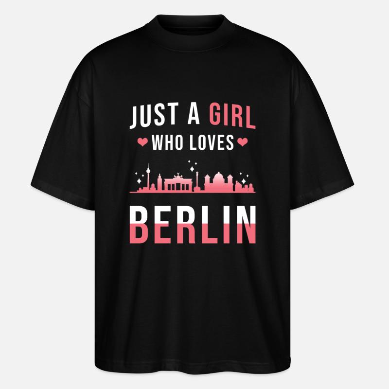 Berlin - Stanley/Stella Oversized Unisex Bio T-Shirt Blaster 2.0 - Schwarz