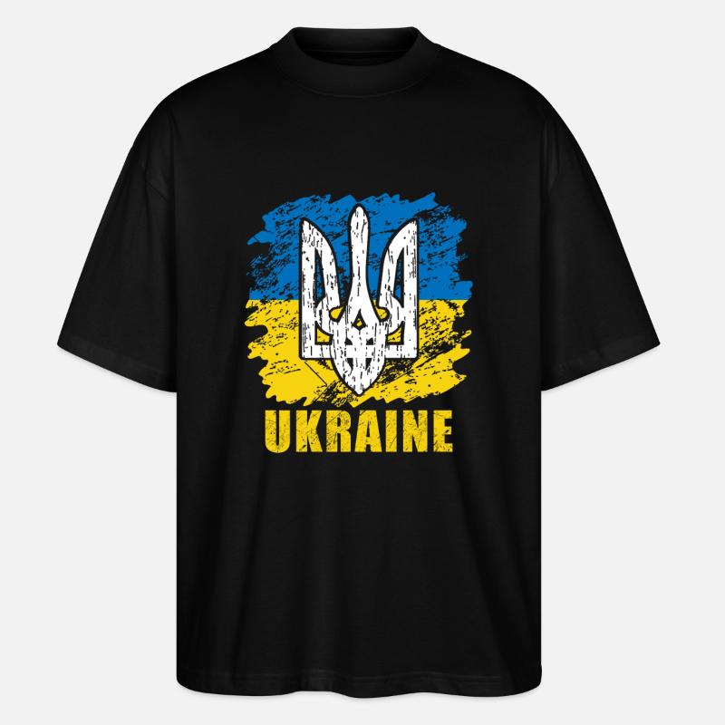 Ukraine - Stanley/Stella Oversized Unisex Bio T-Shirt Blaster 2.0 - Schwarz