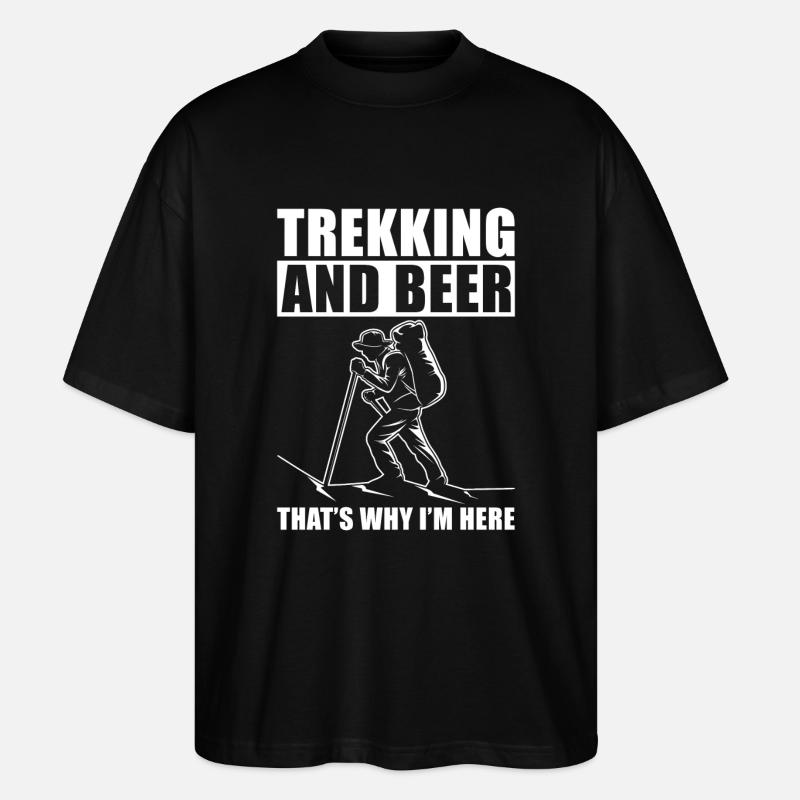 Trekking - Stanley/Stella Oversized Unisex Bio T-Shirt Blaster 2.0 - Schwarz