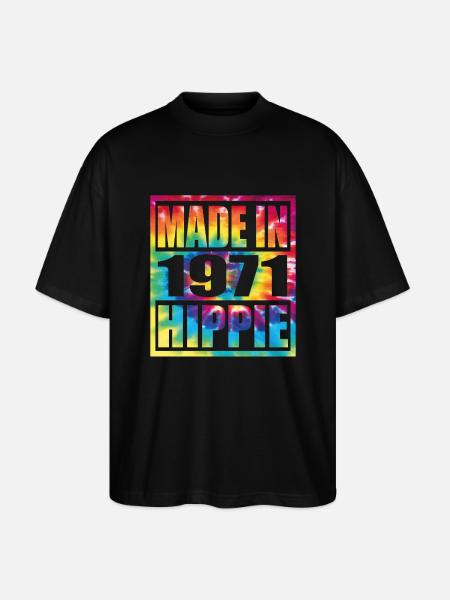 Hippie Birthday 1971 - Stanley/Stella Oversized Unisex Bio T-Shirt Blaster 2.0 - Schwarz