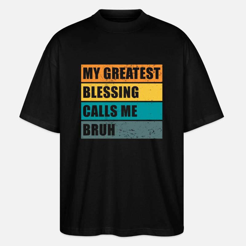 Bruh - Stanley/Stella Oversized Unisex Bio T-Shirt Blaster 2.0 - Schwarz