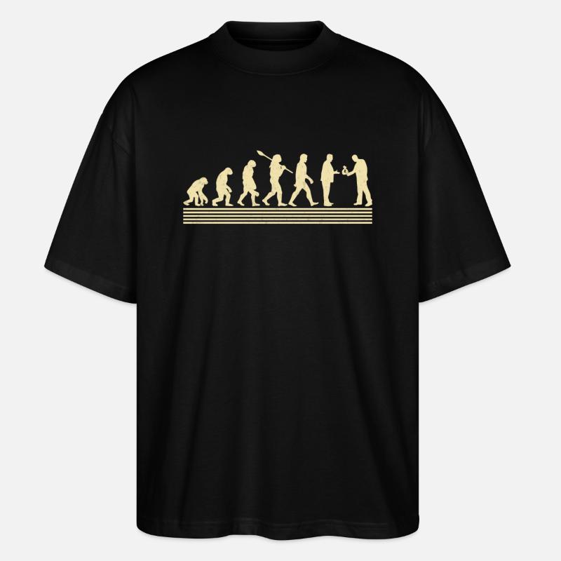 Évolution des banquiers - T-shirt bio Blaster 2.0 coupe oversize Stanley/Stella Unisexe - noir