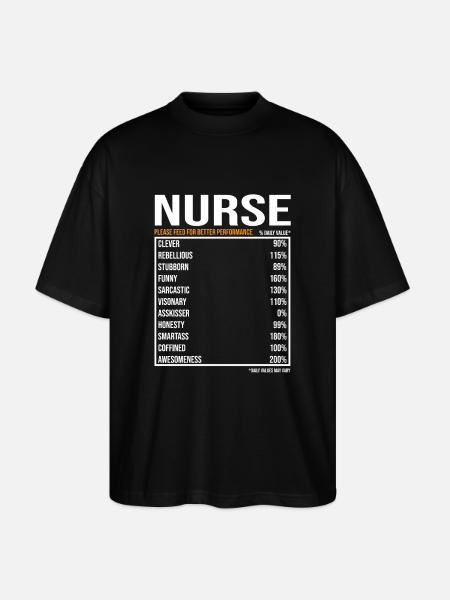 Nurse Daily Funny - Stanley/Stella Oversized Unisex Organic T-shirt Blaster 2.0 - black