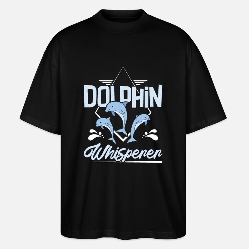 Chuchoteur de dauphin - T-shirt bio Blaster 2.0 coupe oversize Stanley/Stella Unisexe - noir