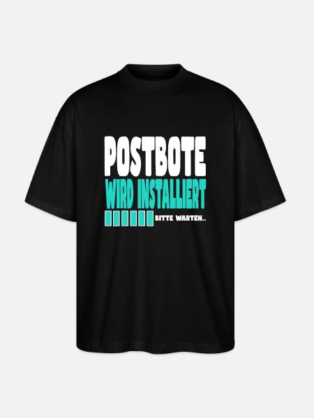 Postbote wird installiert - Stanley/Stella Oversized Unisex Bio T-Shirt Blaster 2.0 - Schwarz