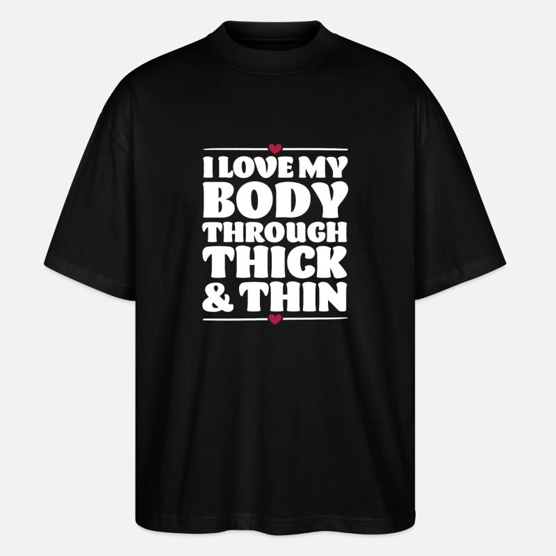 Liebe deinen Körper - Stanley/Stella Oversized Unisex Bio T-Shirt Blaster 2.0 - Schwarz