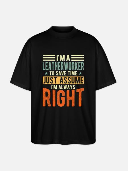 Leather workers - Stanley/Stella Oversized Unisex Organic T-shirt Blaster 2.0 - black