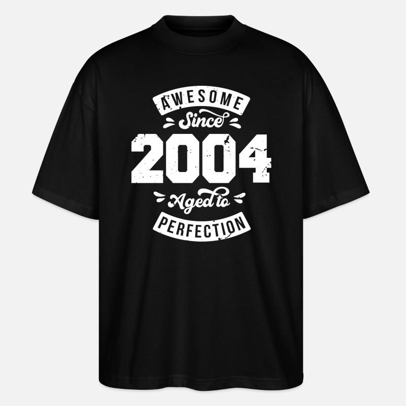 Millésime 2004 anniversaire - rétro 2004 - T-shirt bio Blaster 2.0 coupe oversize Stanley/Stella Unisexe - noir
