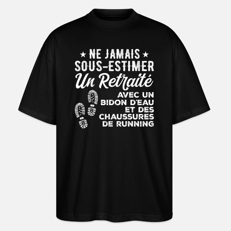 Humor-Lauf-Retreat - Stanley/Stella Oversized Unisex Bio T-Shirt Blaster 2.0 - Schwarz