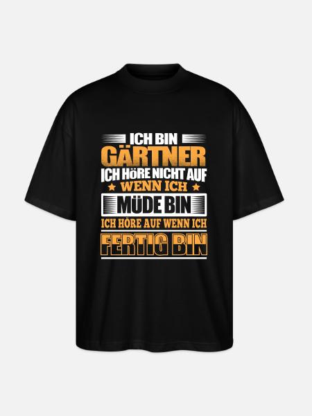 GÄRTNER - Der Fertigsteller - Stanley/Stella Oversized Unisex Bio T-Shirt Blaster 2.0 - Schwarz