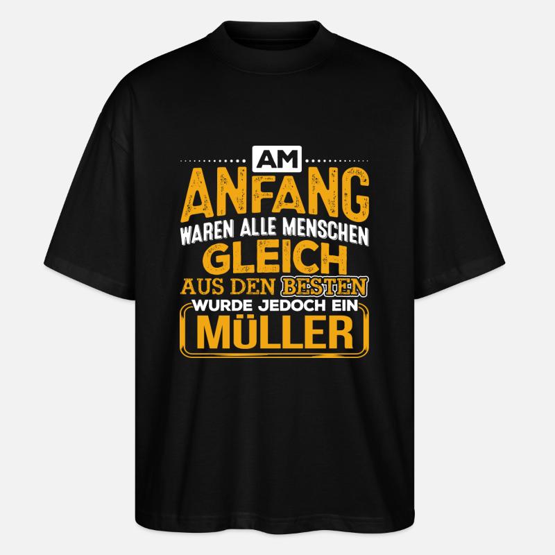 MÜLLER - Der Beste - Stanley/Stella Oversized Unisex Bio T-Shirt Blaster 2.0 - Schwarz