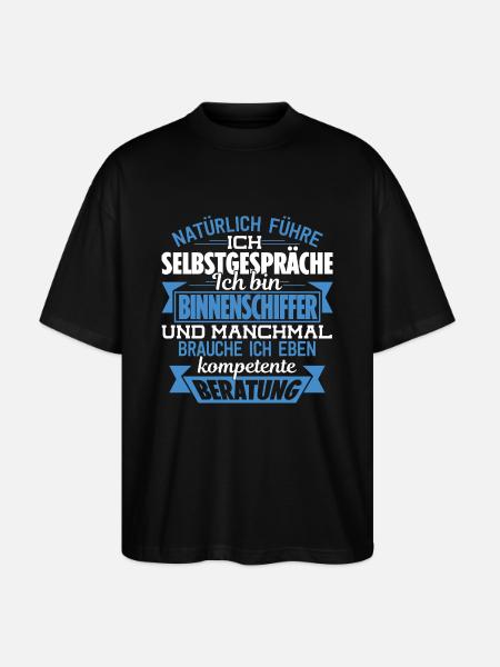 BINNENSCHIFFER - KOMPETENTE BERATUNG - Stanley/Stella Oversized Unisex Bio T-Shirt Blaster 2.0 - Schwarz
