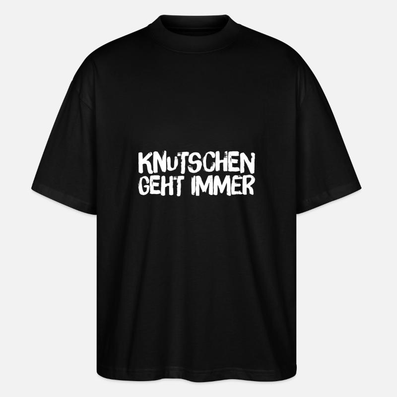 ich mag es zu knutschen - Stanley/Stella Oversized Unisex Bio T-Shirt Blaster 2.0 - Schwarz