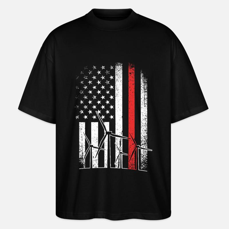 Énergie éolienne Éolienne - T-shirt bio Blaster 2.0 coupe oversize Stanley/Stella Unisexe - noir