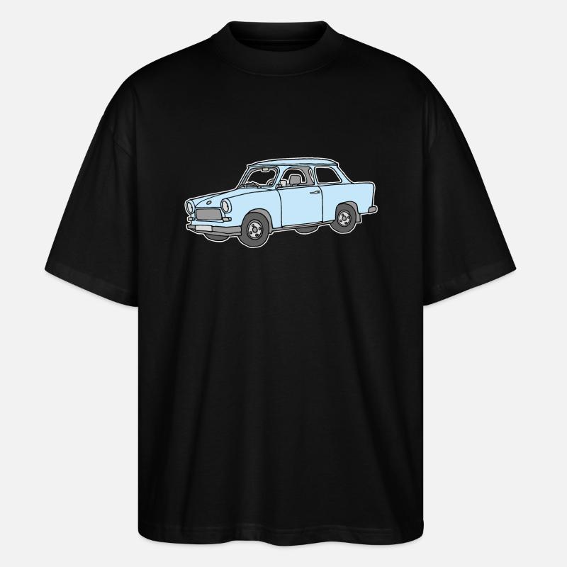 Hellblauer Trabi,  - Stanley/Stella Oversized Unisex Bio T-Shirt Blaster 2.0 - Schwarz