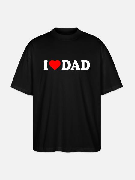 I love dad - Stanley/Stella Oversized Unisex Organic T-shirt Blaster 2.0 - black