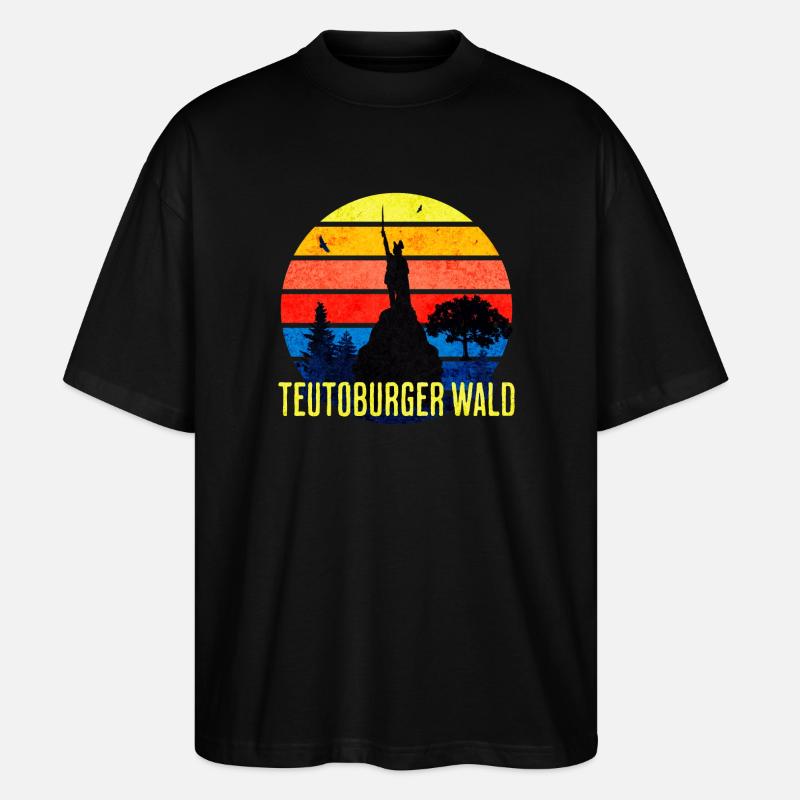 Teutoburger Wald Hermannsdenkmal - Stanley/Stella Oversized Unisex Bio T-Shirt Blaster 2.0 - Schwarz