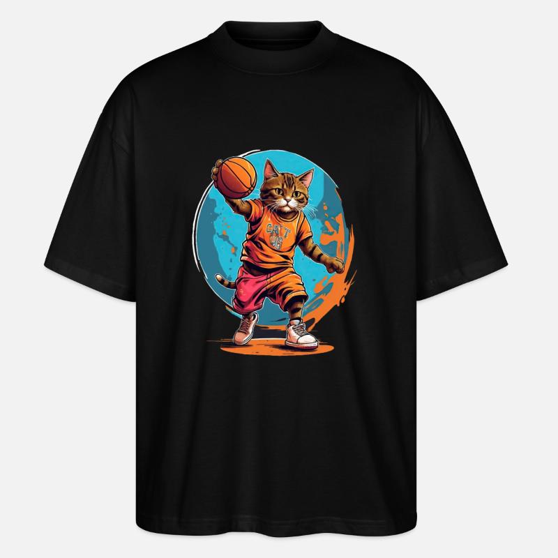 Basket-ball pour chat - T-shirt bio Blaster 2.0 coupe oversize Stanley/Stella Unisexe - noir
