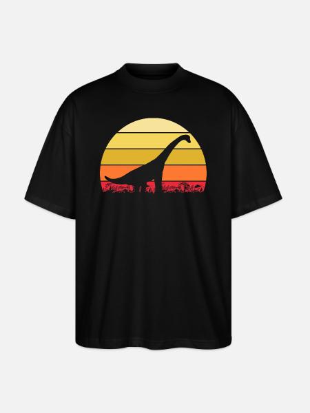Archaeologist Dino Brachiosaurus Dinosaur - Stanley/Stella Oversized Unisex Organic T-shirt Blaster 2.0 - black