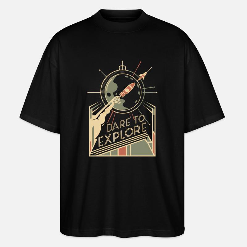 Osez explorer l’inconnu - T-shirt bio Blaster 2.0 coupe oversize Stanley/Stella Unisexe - noir