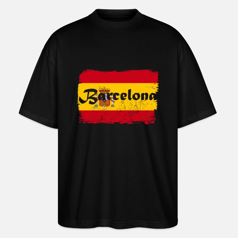Barcelona - Stanley/Stella Oversized Unisex Bio T-Shirt Blaster 2.0 - Schwarz