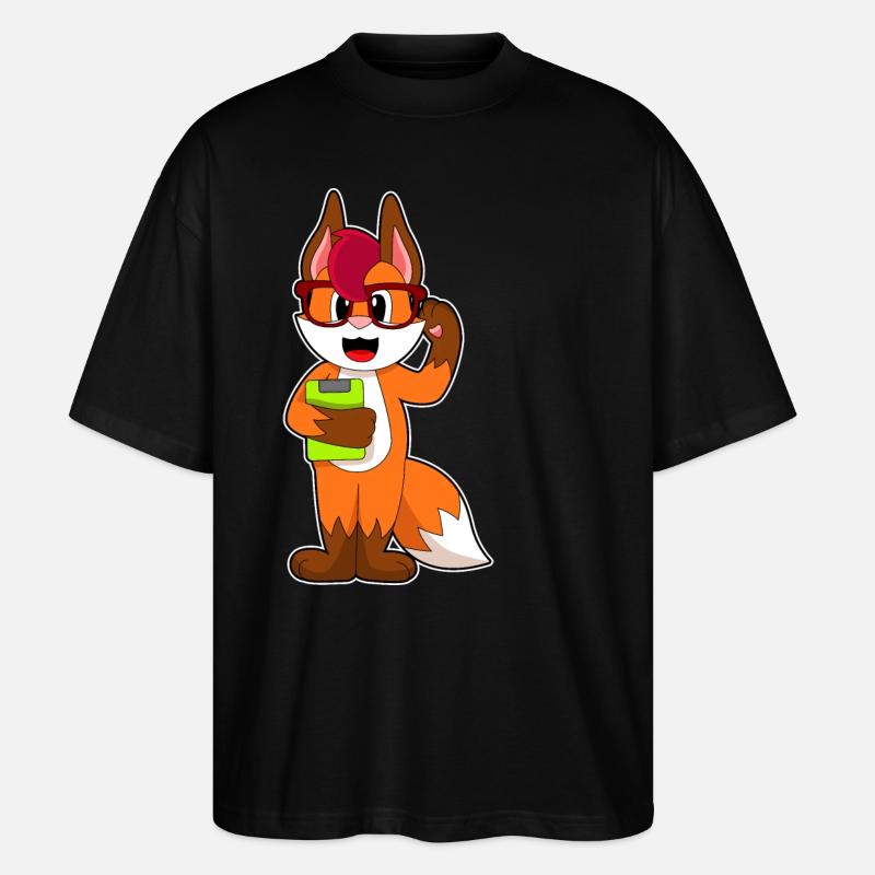 Fuchs Secretary Notepad - Stanley/Stella Oversized Unisex Organic T-shirt Blaster 2.0 - black