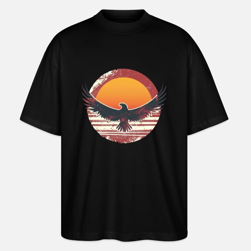 Sublime eagle in sunset - Stanley/Stella Oversized Unisex Organic T-shirt Blaster 2.0 - black