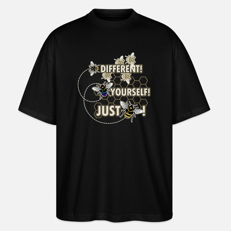 Just Bee! - Stanley/Stella Oversized Unisex Bio T-Shirt Blaster 2.0 - Schwarz