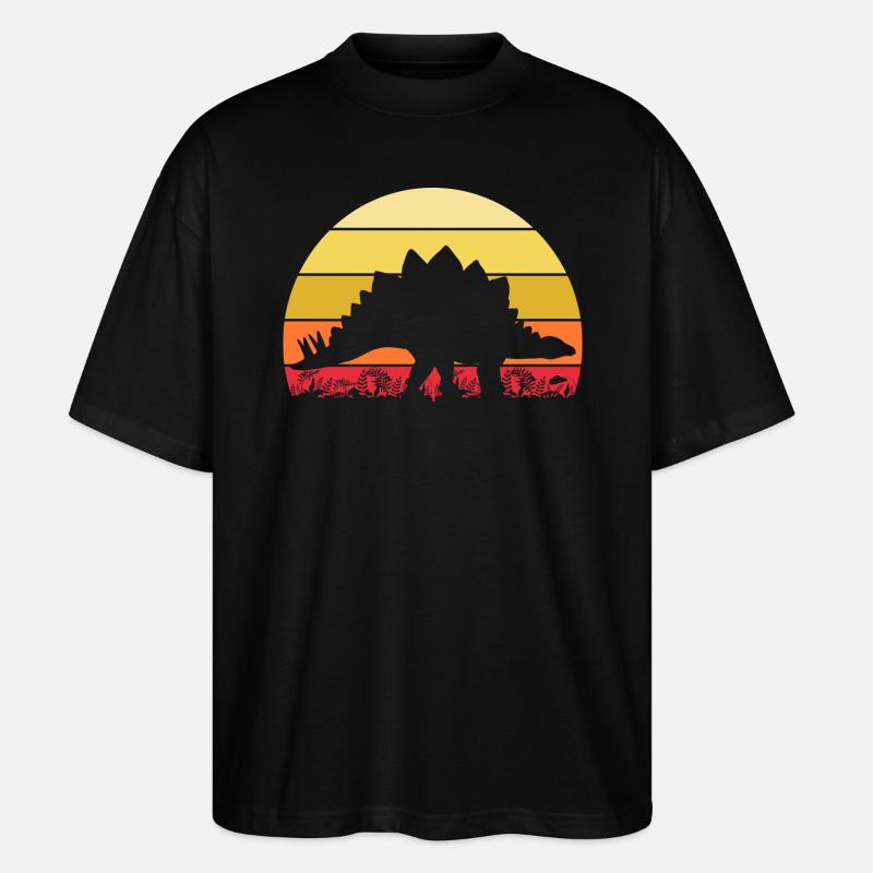 Archéologue Dino Stégosaure Dinosaure - T-shirt bio Blaster 2.0 coupe oversize Stanley/Stella Unisexe - noir