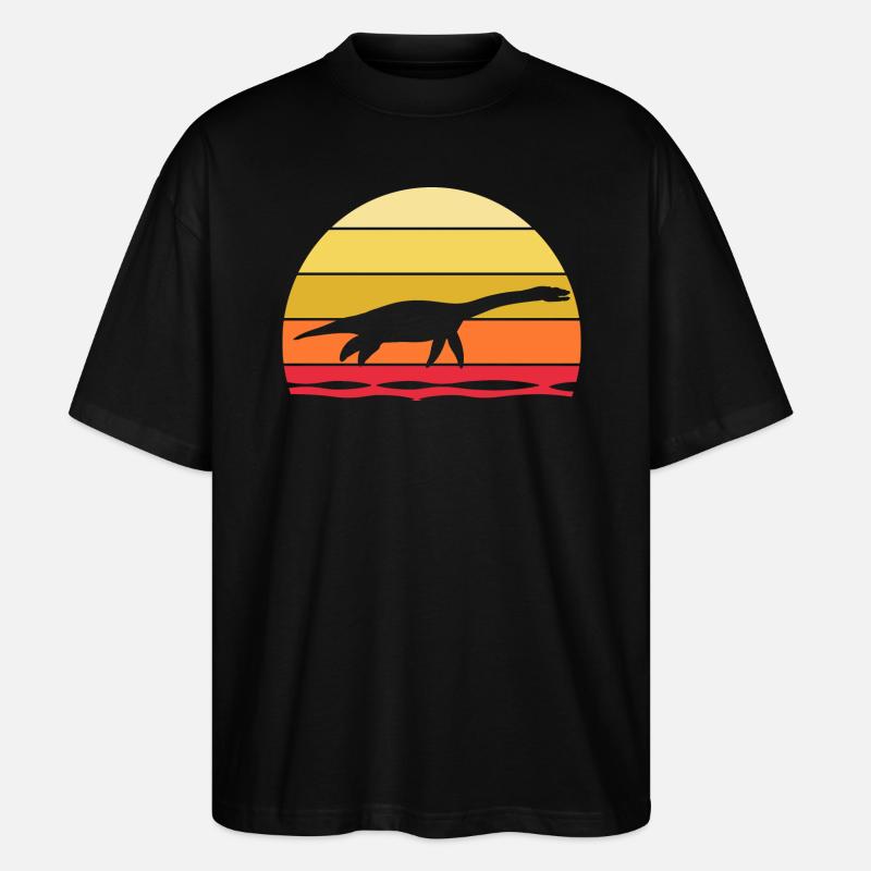Archaeologist Dino Plesiosaur Dinosaur - Stanley/Stella Oversized Unisex Organic T-shirt Blaster 2.0 - black