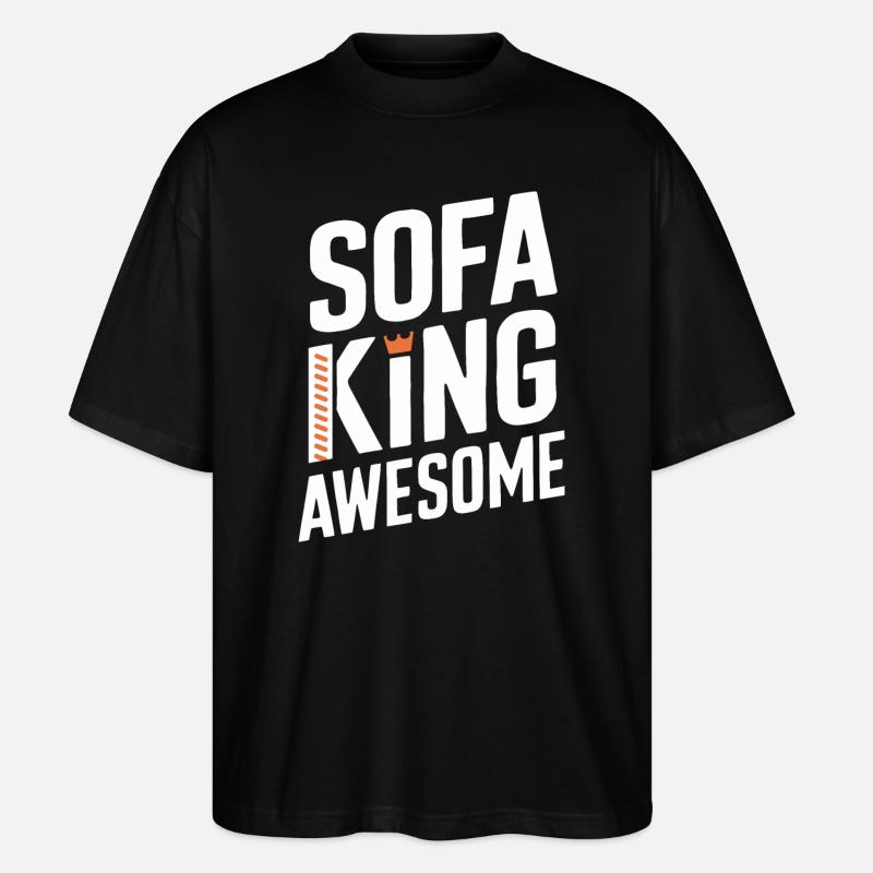 Sofa King Awesome Grafik - Stanley/Stella Oversized Unisex Bio T-Shirt Blaster 2.0 - Schwarz