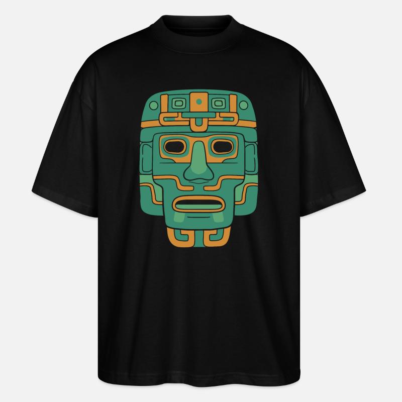 Dieu aztèque Mythologie ancienne Huitzilopochtli - T-shirt bio Blaster 2.0 coupe oversize Stanley/Stella Unisexe - noir