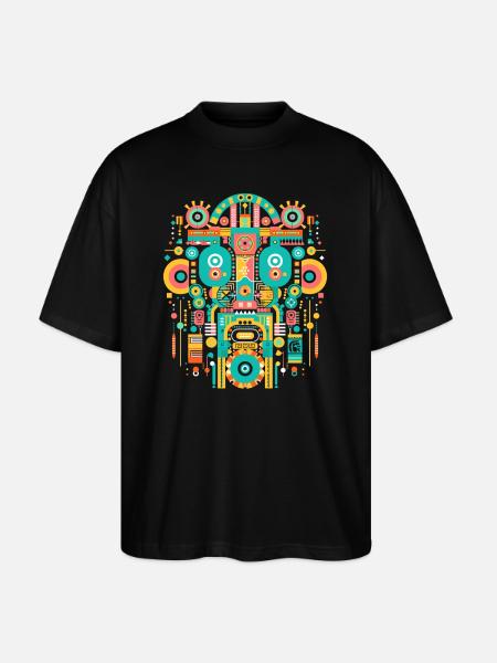 Maya-gud Maya-mytologi Itzamna - Stanley/Stella Oversize Unisex Øko T-shirt Blaster 2.0 - sort