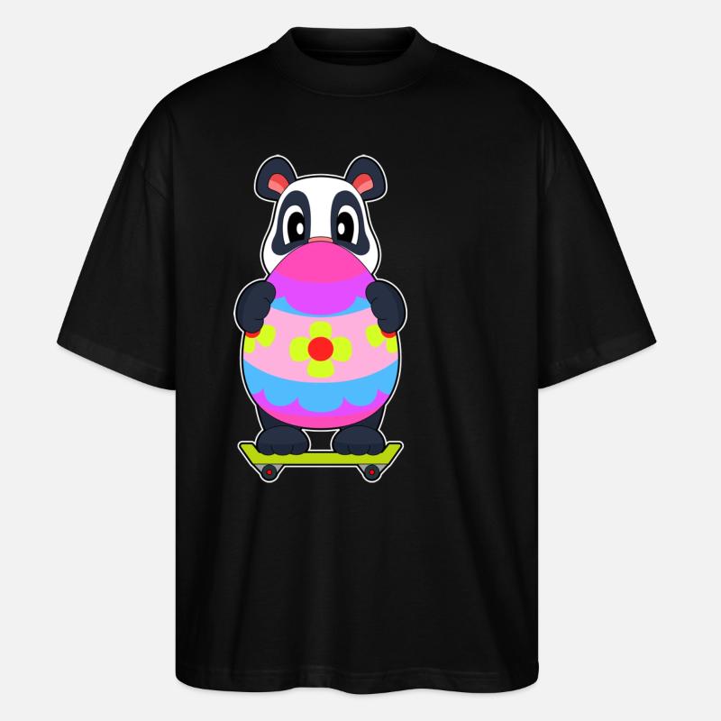 Panda Easter Skateboard - T-shirt bio Blaster 2.0 coupe oversize Stanley/Stella Unisexe - noir