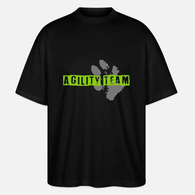 AgilityTeam - Stanley/Stella Oversized Unisex Bio T-Shirt Blaster 2.0 - Schwarz